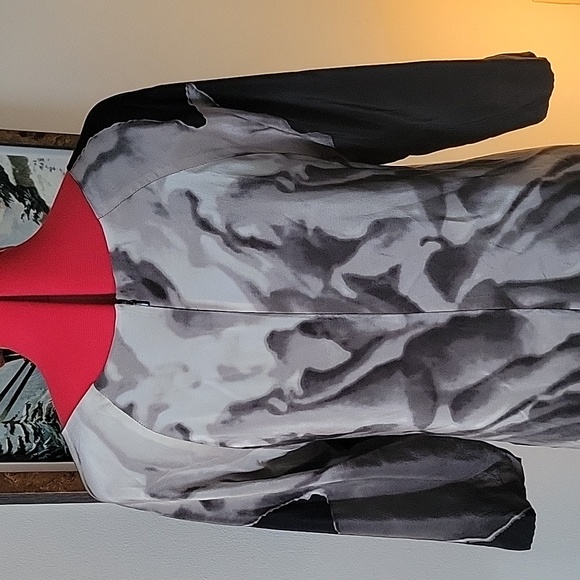 Silk Shift Dress with Collar Details - Picture 5 of 9